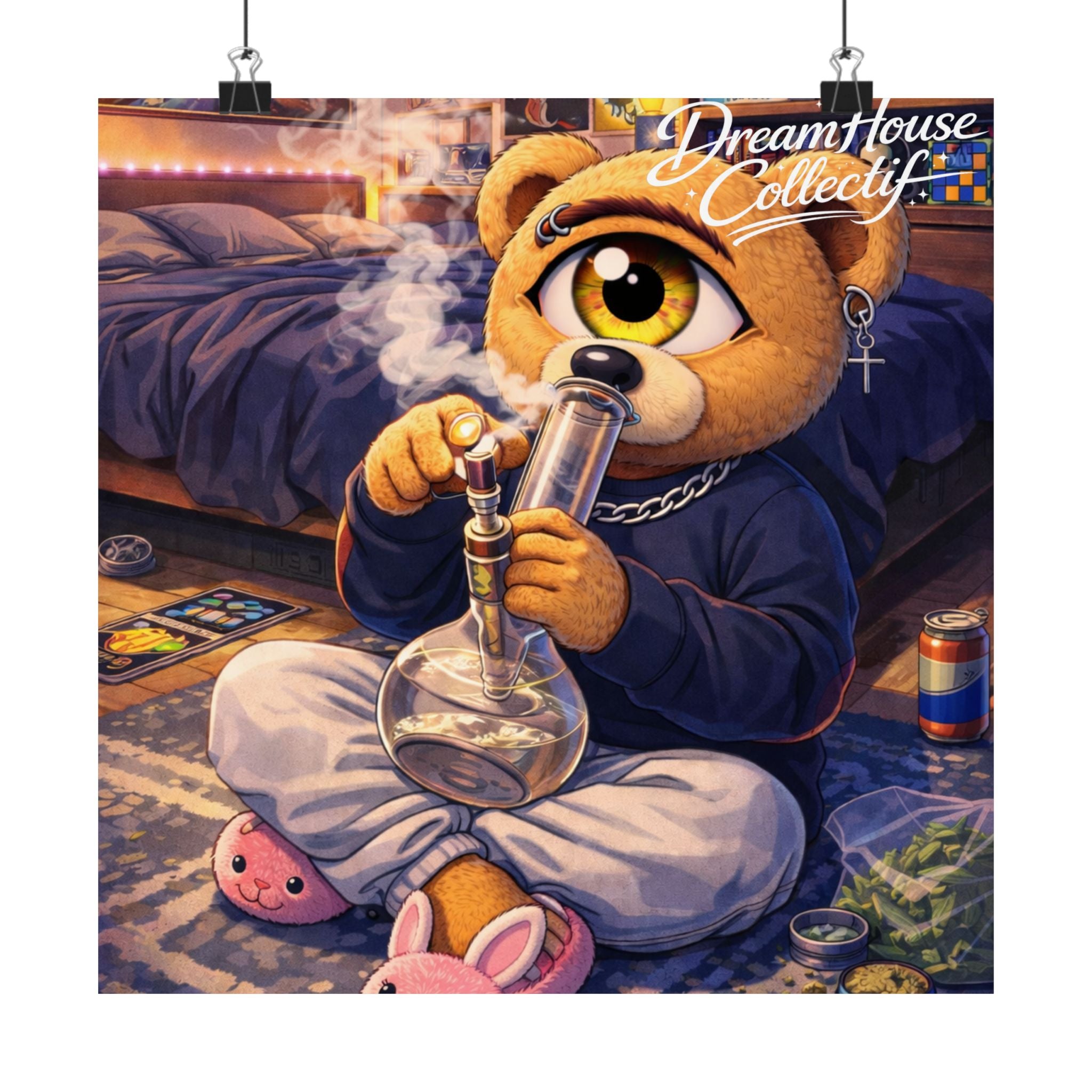 Orbit The Bear "Bong" Poster