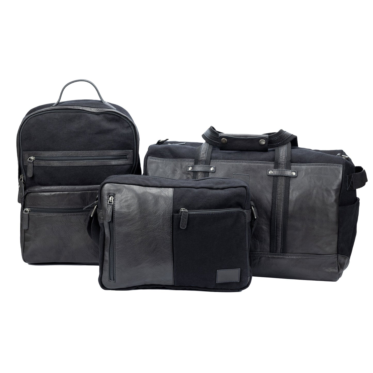 K0043AB | Briefcase in Nylon Waterproof/Vera Pelle pieno fiore con